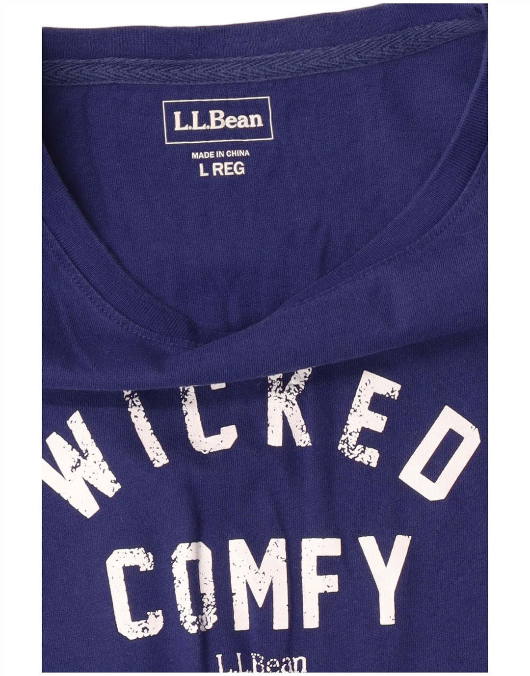 Женский топ с длинным рукавом L.L.Bean UK 16, большой синий