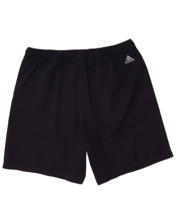 Мужские спортивные шорты Adidas с рисунком, большие темно-синие, полиэстер