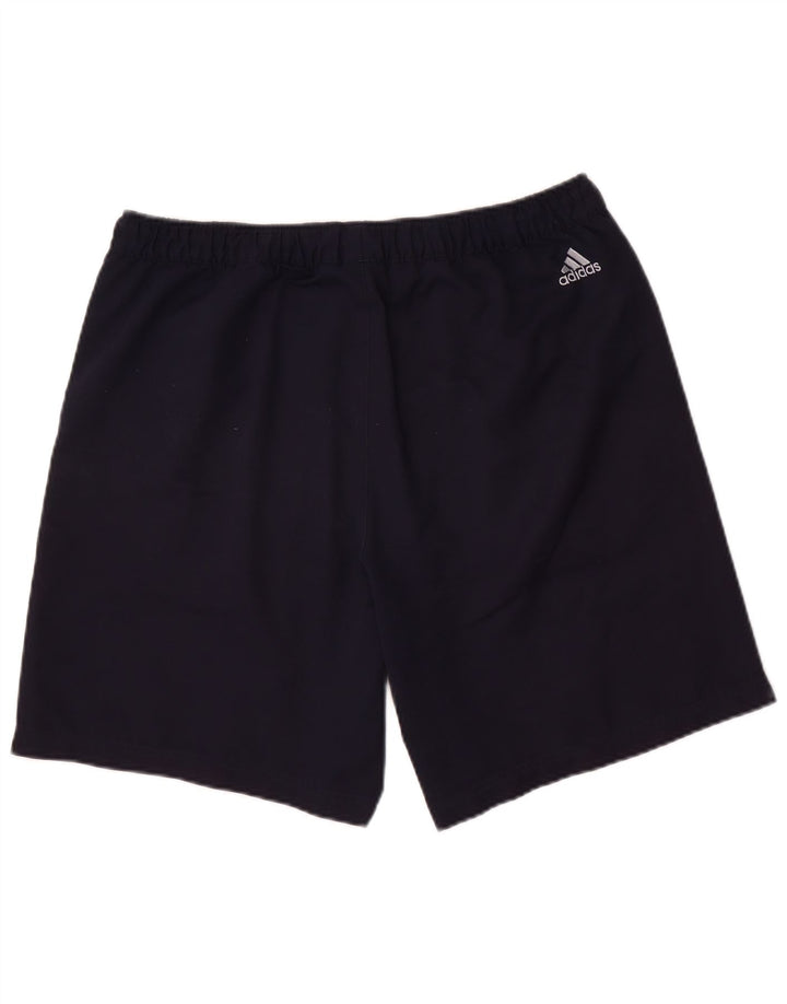 Мужские спортивные шорты Adidas с рисунком, большие темно-синие, полиэстер