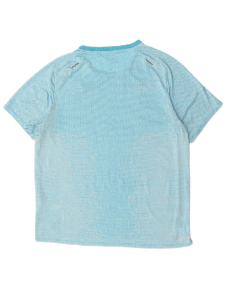 Мужская футболка Nike Dri Fit из полиэстера с большой синей полоской