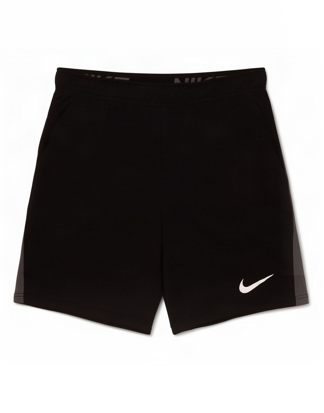 Мужские спортивные шорты Nike Dri Fit среднего размера, полиэстер с цветными блоками, средний черный
