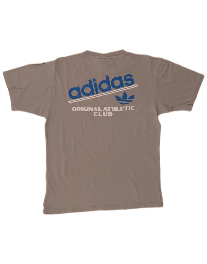 Мужская футболка с рисунком Adidas, маленькая, серая