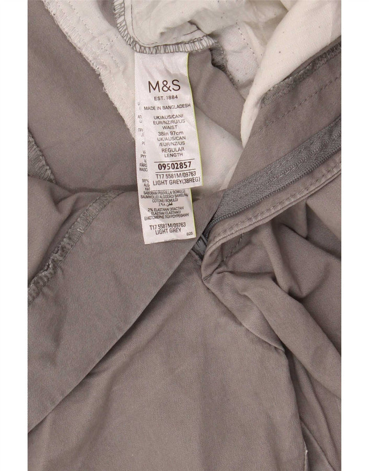 Мужские шорты чинос Marks & Spencer W38 XL серые хлопковые