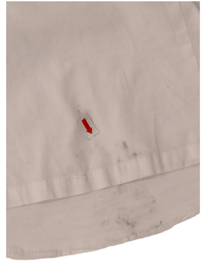 NARACAMICIE Женская блузка без рукавов, топ UK 8, маленькая белая хлопковая полоска