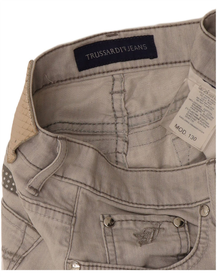 Женские прямые джинсы Trussardi W30 L27 серые, хлопок