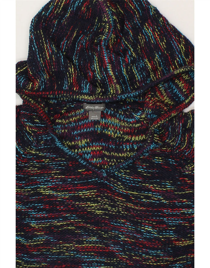 EDDIE BAUER Womens V-Neck Jumper Sweater UK 16 Large Multicoloured Flecked Vintage Eddie Bauer and Second-Hand Eddie Bauer from Messina Hembry 