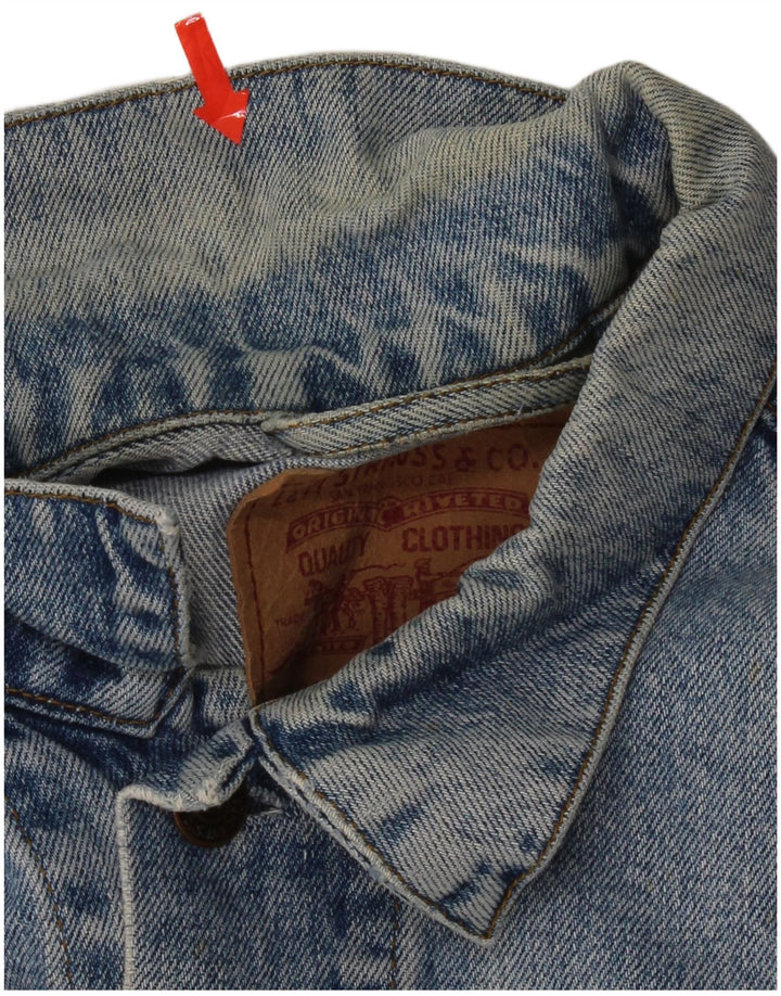 Мужская джинсовая куртка Levi's UK 38, средний синий хлопок, хлопок