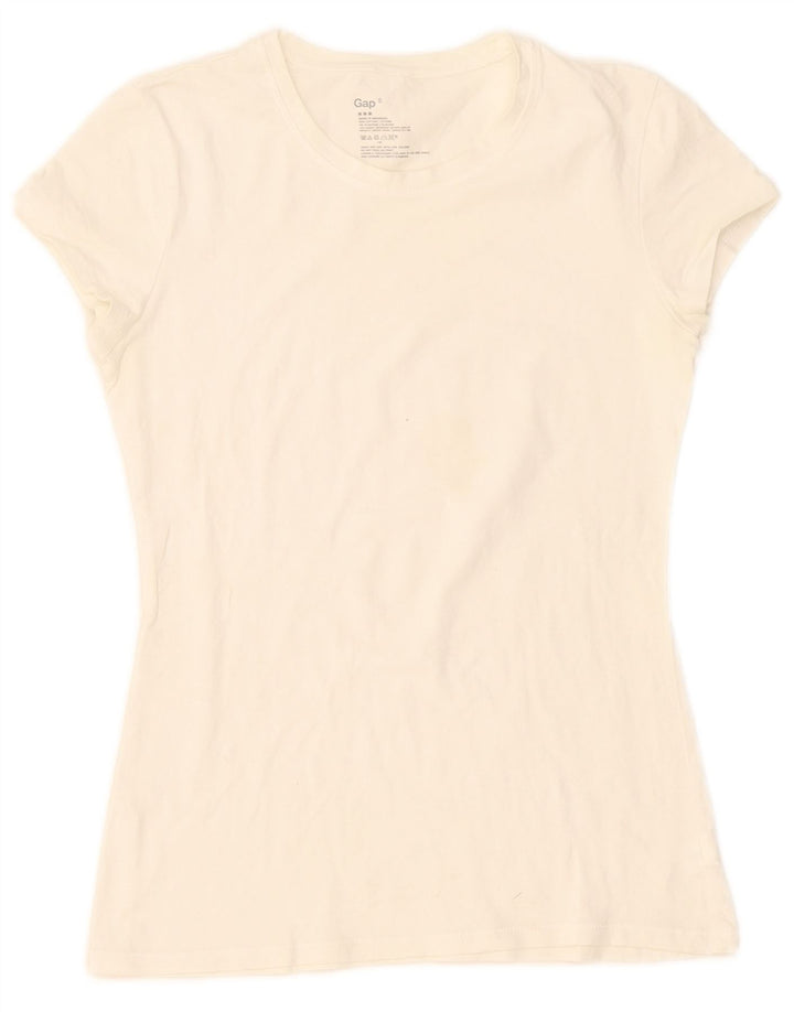 Женская футболка Gap Top UK 10, маленькая, белый хлопок