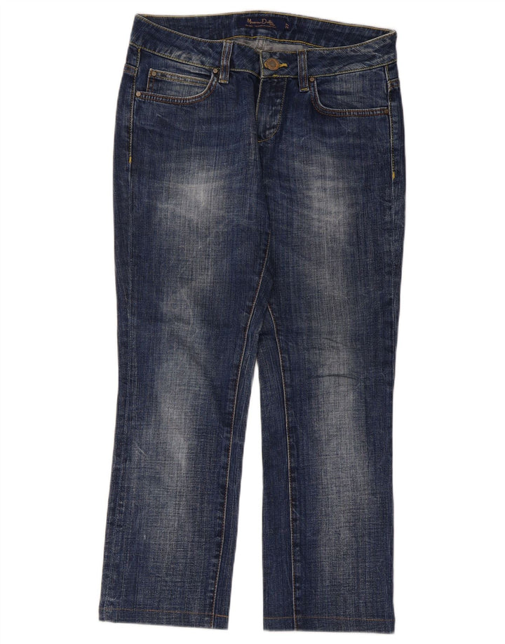 Женские укороченные джинсы Massimo Dutti W27 L25, синий хлопок