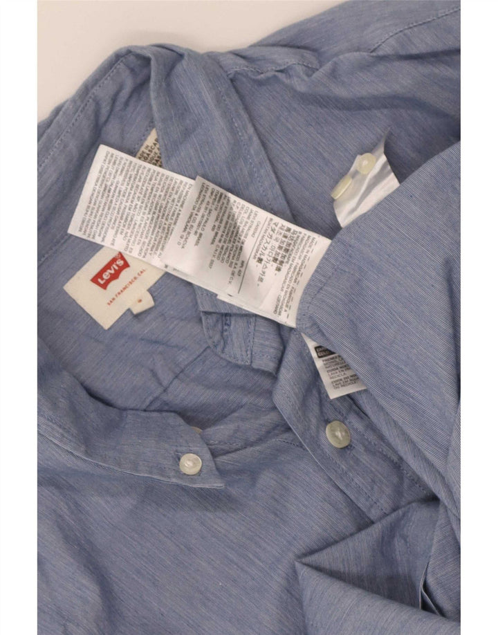 Мужская рубашка Levi's, маленькая синяя хлопковая крапинка