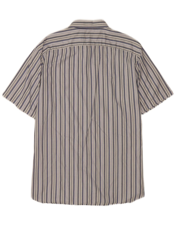 Мужская рубашка с коротким рукавом Etro, размер 44 XL, в разноцветную полоску