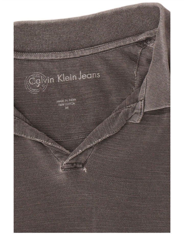 Мужская рубашка-поло Calvin Klein Jeans среднего серого цвета, хлопок
