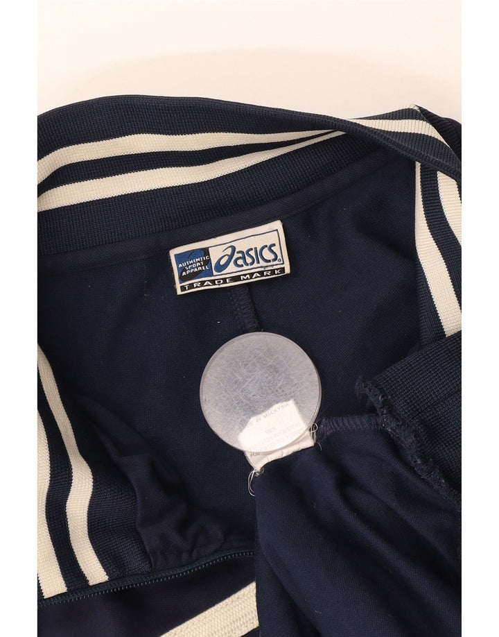 Мужская спортивная куртка ASICS XL, темно-синяя, полиэстер с цветными блоками