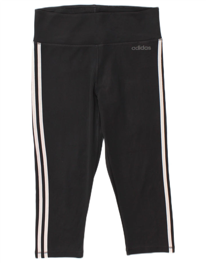 Женские леггинсы-капри Adidas Climalite UK 12/14, средний черный полиэстер