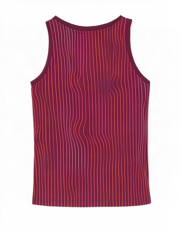 Adidas Mens Graphic Vest Top XS Бордовый Полосатый Полиэстер