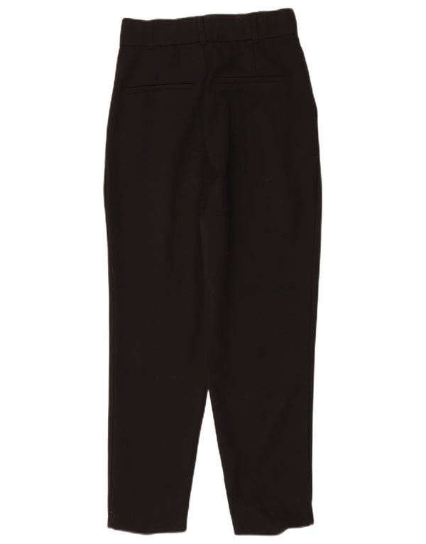 Женские повседневные брюки с завышенной талией Zara XS W24 L26, черный полиэстер