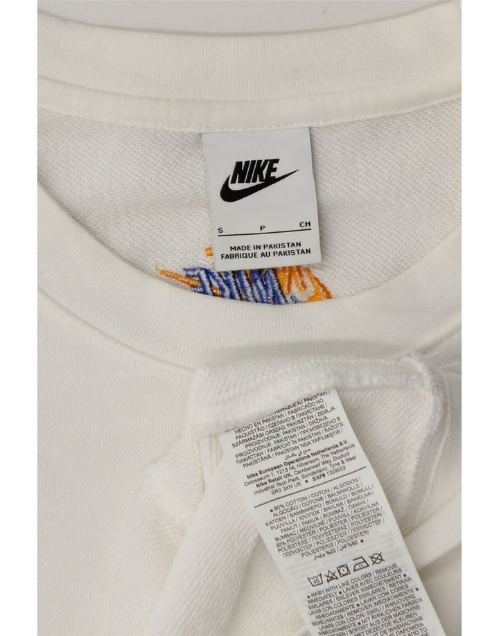 Мужской свитшот с рисунком Nike, маленький белый хлопковый джемпер