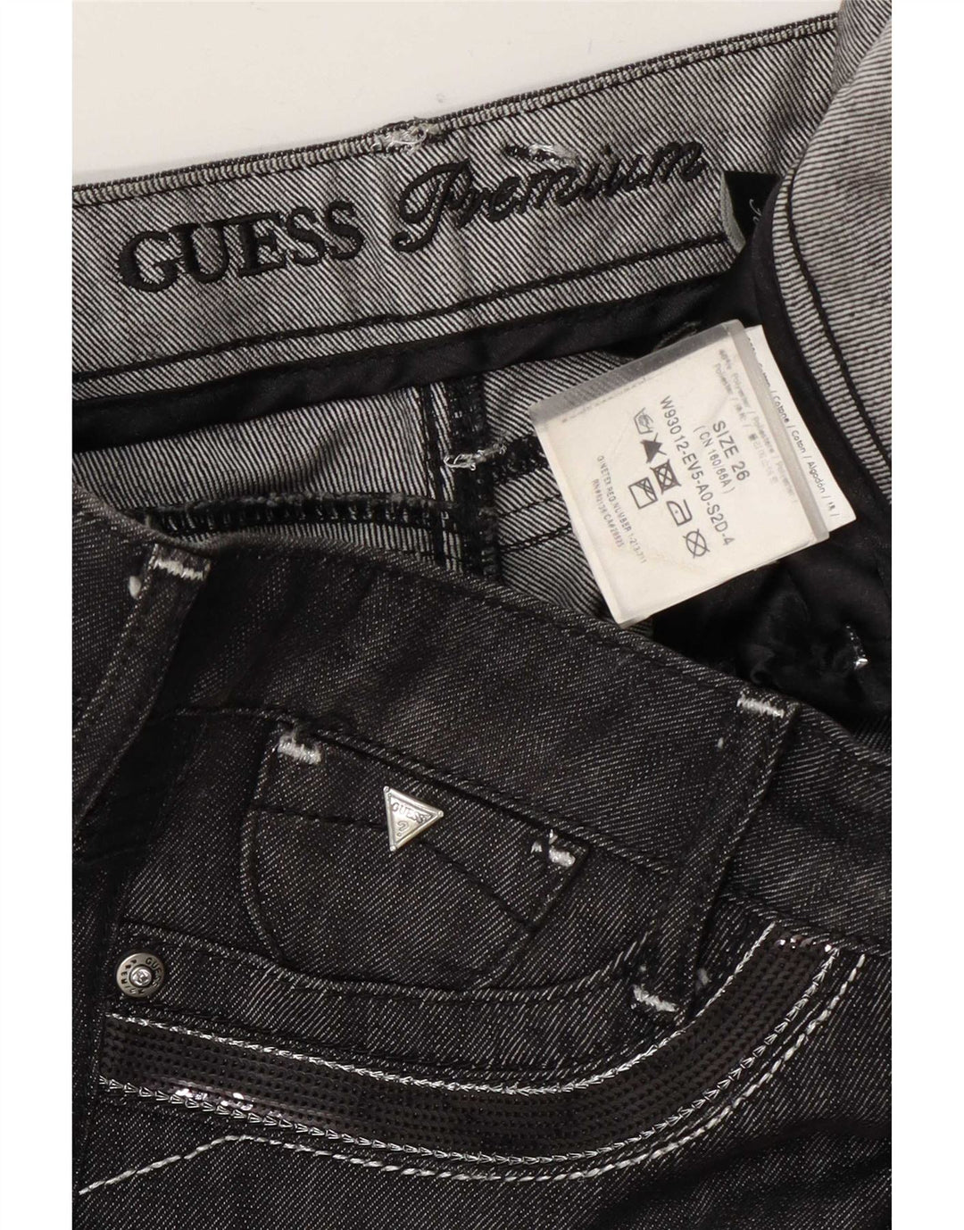 Женские узкие джинсы Guess Bootcut W26 L33, серые, хлопковые