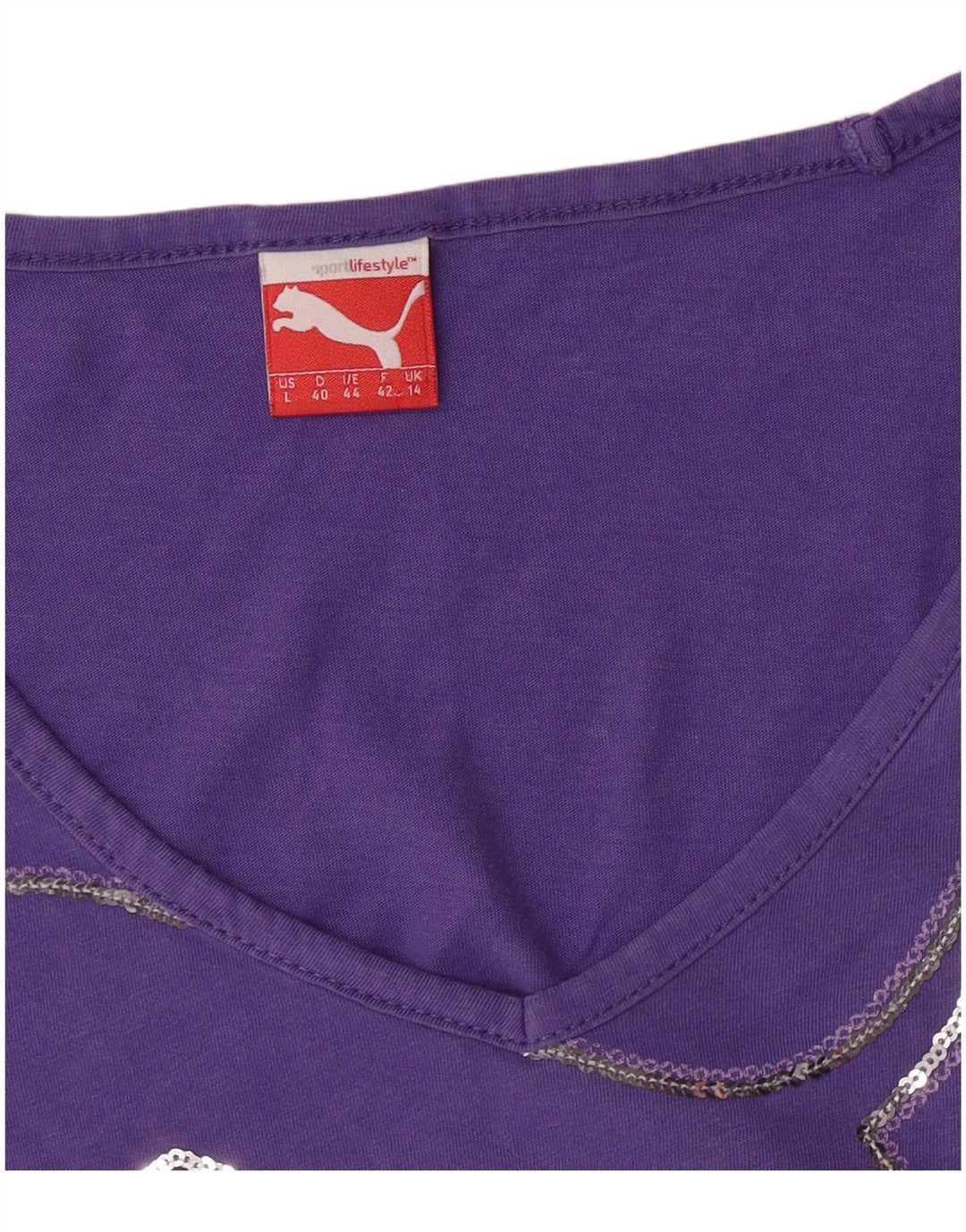 Женская футболка с рисунком PUMA Top UK 14 Medium Purple