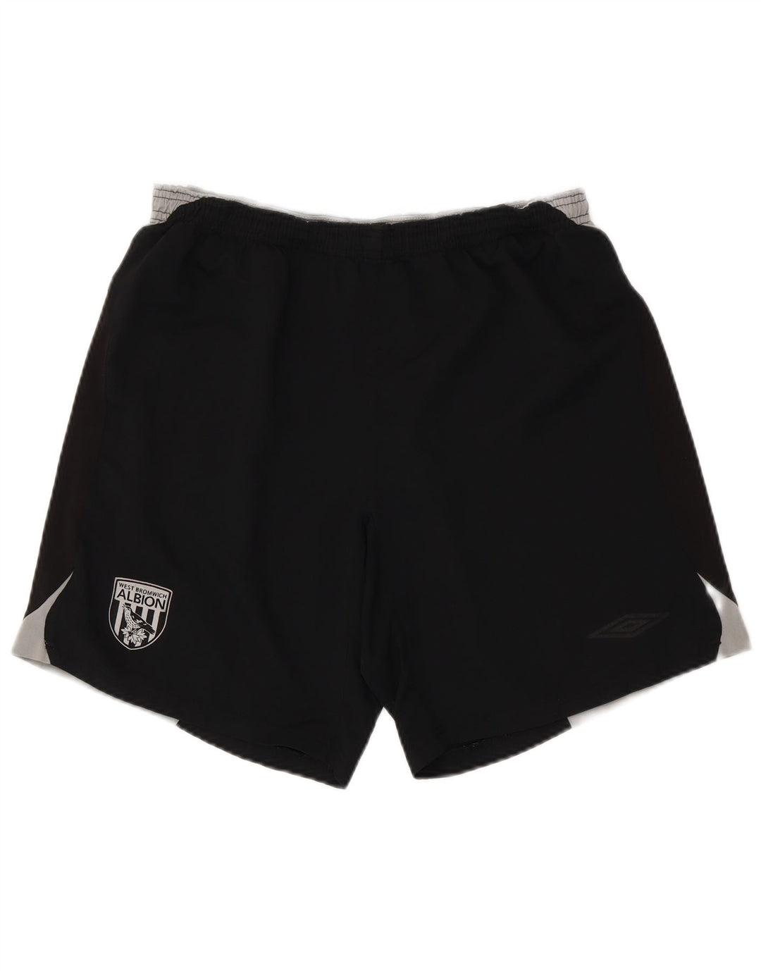 Мужские спортивные шорты с рисунком Umbro XL, черные, полиэстер с цветными блоками