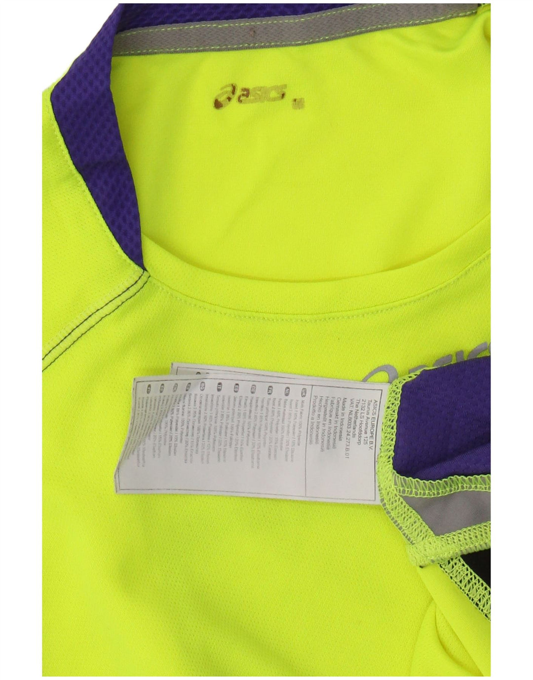 Мужской жилет ASICS, маленький желтый полиэстер с цветными блоками