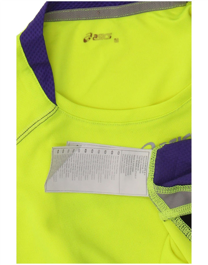 Мужской жилет ASICS, маленький желтый полиэстер с цветными блоками