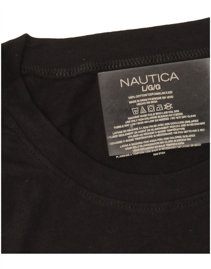 Мужская футболка Nautica, большой черный хлопок