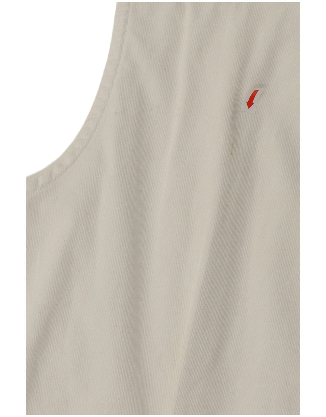 BENETTON Womens Sleeveless Shirt UK 14 Medium White