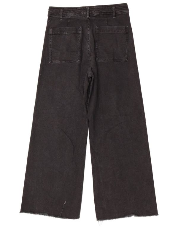 Женские прямые широкие джинсы Zara The Marine EU 42, большие W32 L29, черные