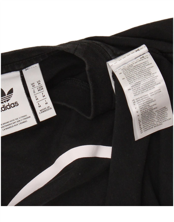 Мужская футболка с рисунком Adidas Top Medium Black Cotton