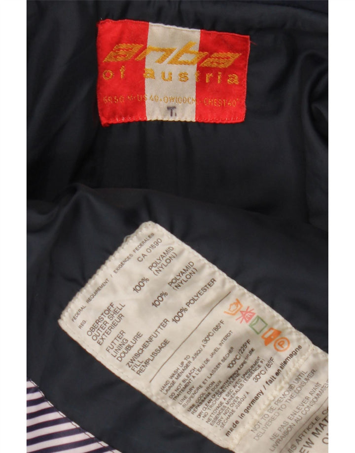 Мужская лыжная куртка Anba EU 50, большая, темно-синяя, в полоску, нейлон