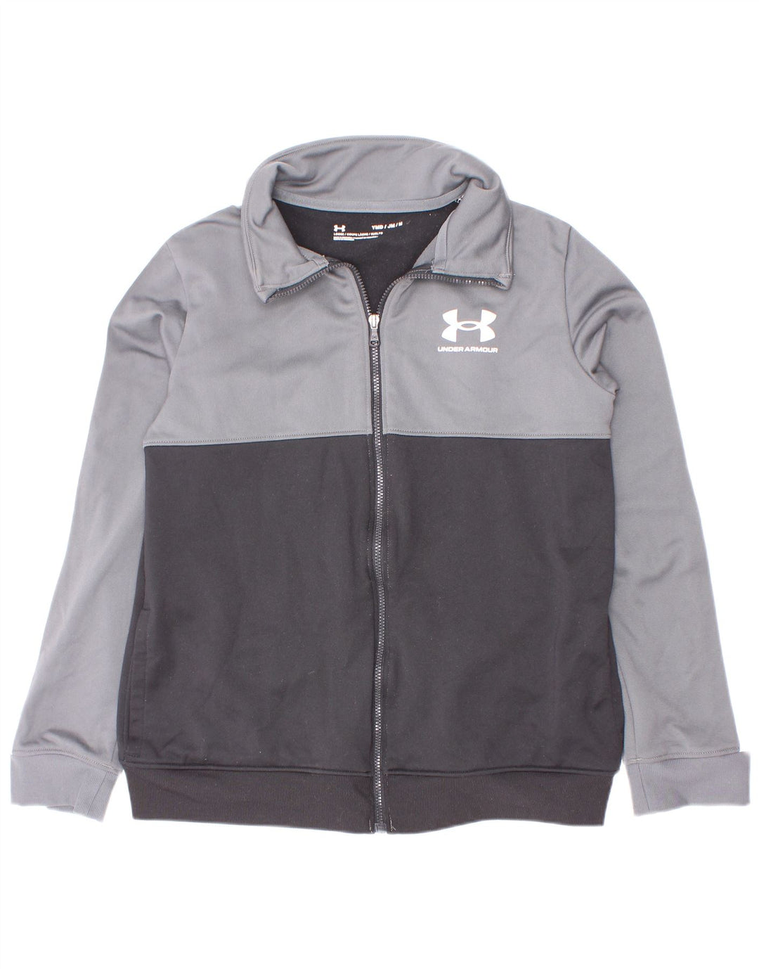 Спортивный костюм Under Armour для мальчиков, верхняя куртка 9–10 лет, средний серый цвет с цветными блоками