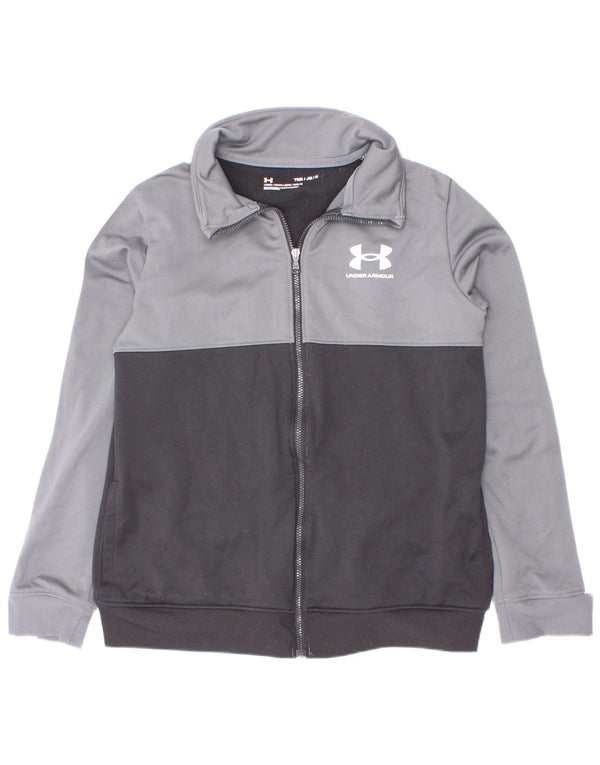 Спортивный костюм Under Armour для мальчиков, верхняя куртка 9–10 лет, средний серый цвет с цветными блоками