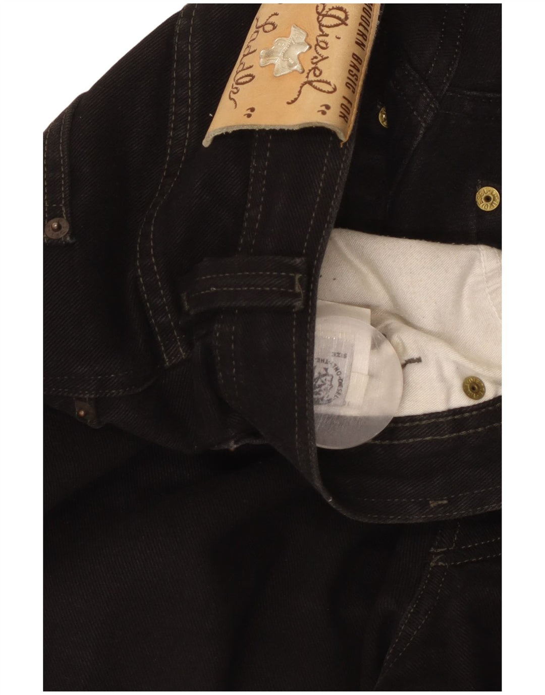 Мужские прямые джинсы DIESEL W36 L28, черный хлопок