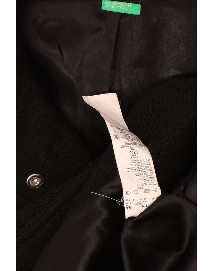 Женский дафлкот с капюшоном Benetton IT 44 Medium Black Wool