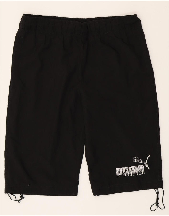 PUMA Mens Graphic Sport Shorts Small  Black Polyester Vintage Puma and Second-Hand Puma from Messina Hembry 
