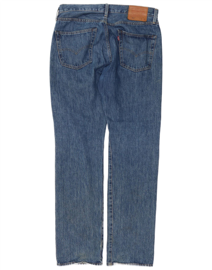 Мужские прямые джинсы Levi's 501 W32 L34 синие, хлопок