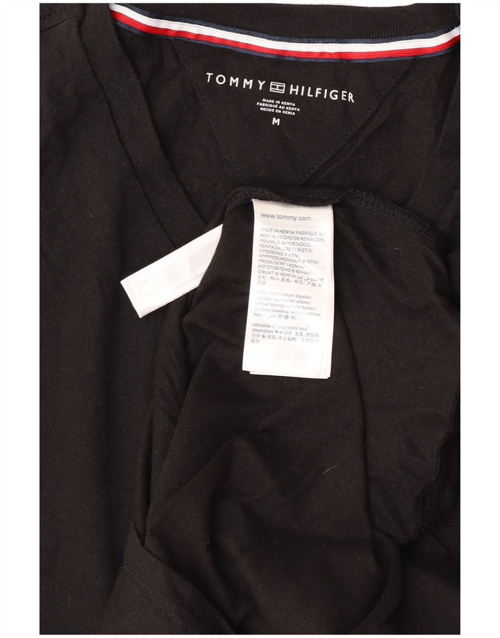 Мужская футболка Tommy Hilfiger из хлопка среднего размера, черная