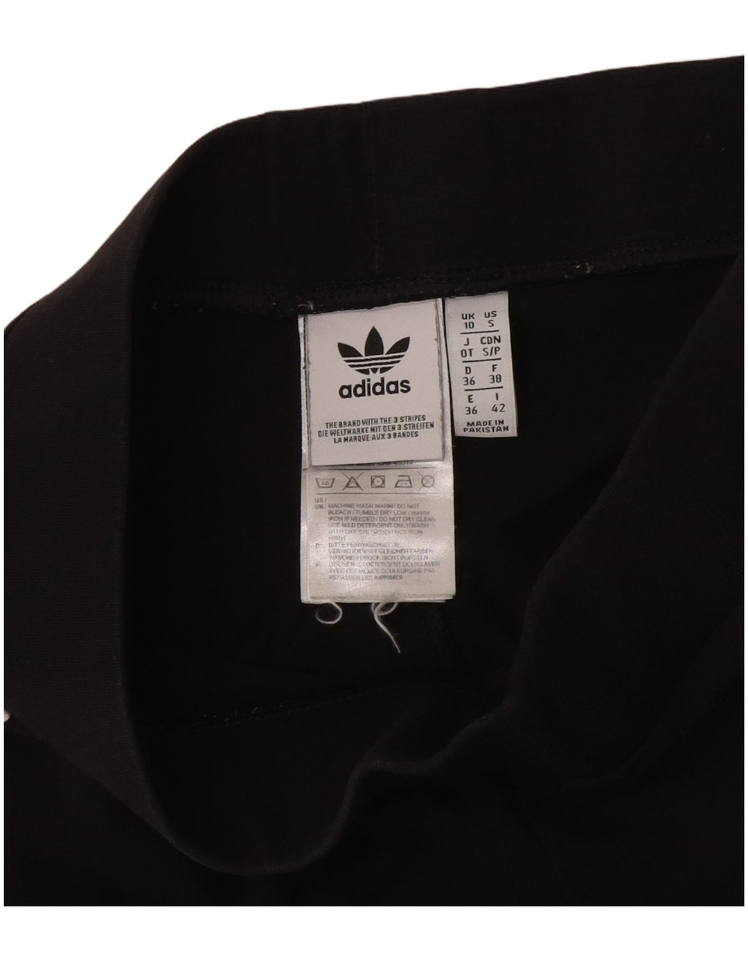 Женские леггинсы Adidas UK 10, маленькие черные хлопковые