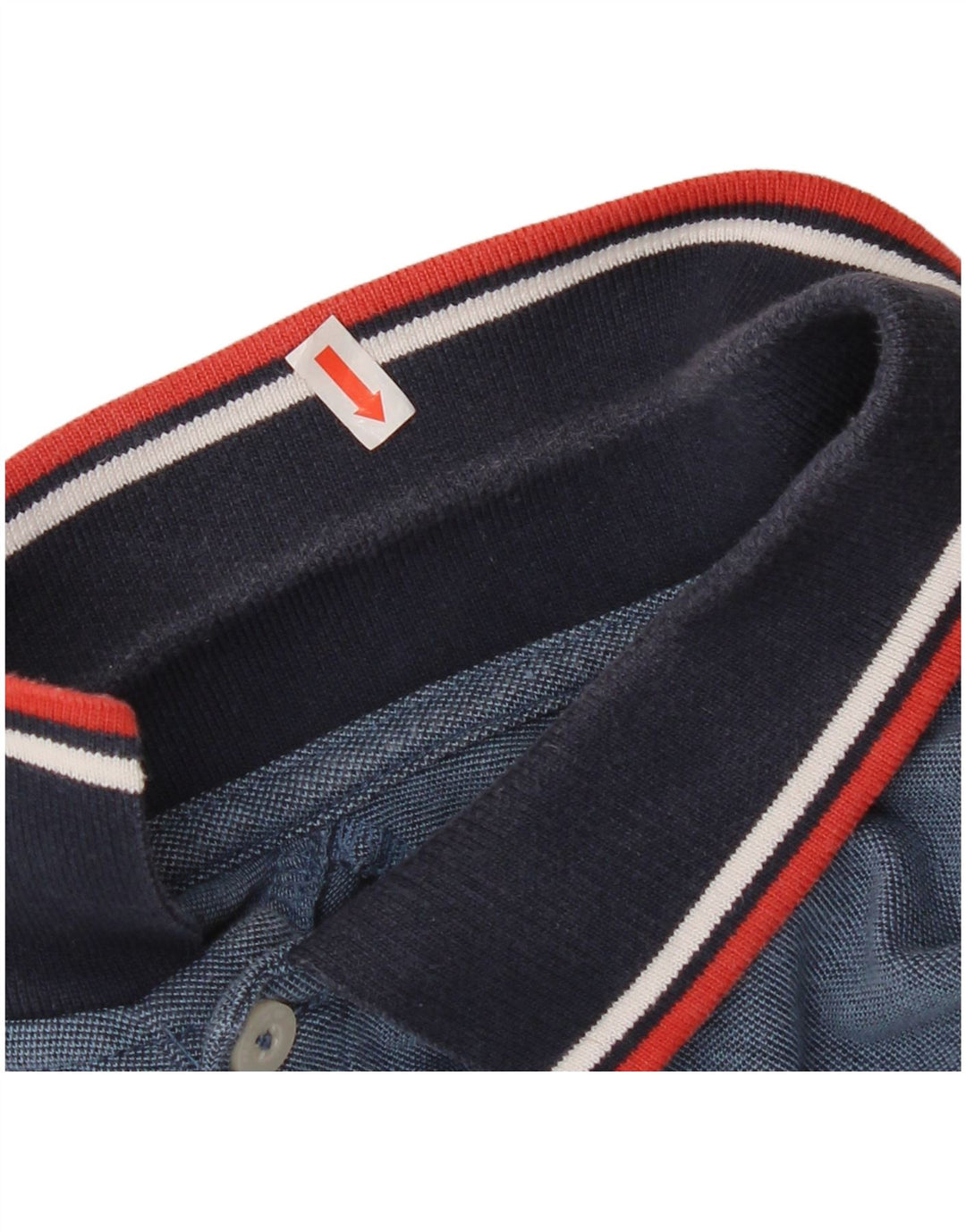 Мужская рубашка-поло Jack & Jones из хлопка с цветными блоками среднего синего цвета