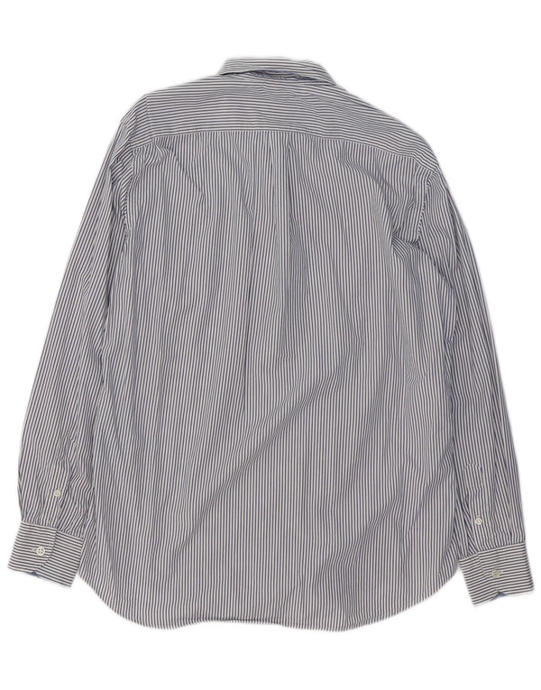 HARMONT & BLAINE Мужская рубашка стандартного кроя XL, синяя хлопковая полоска