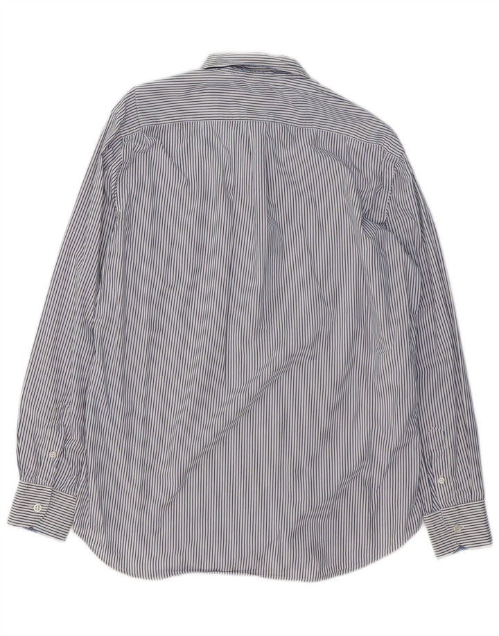 HARMONT & BLAINE Мужская рубашка стандартного кроя XL, синяя хлопковая полоска