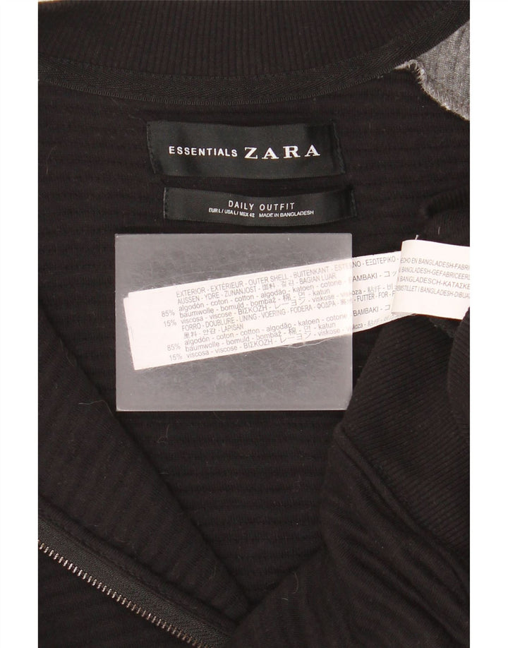 Мужской спортивный костюм Zara, большая черная хлопковая куртка с цветными блоками