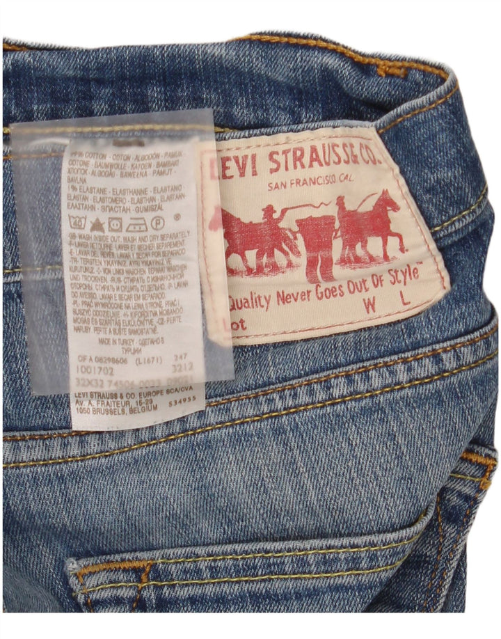 Мужские прямые джинсы Levi's W32 L32 синие, хлопок