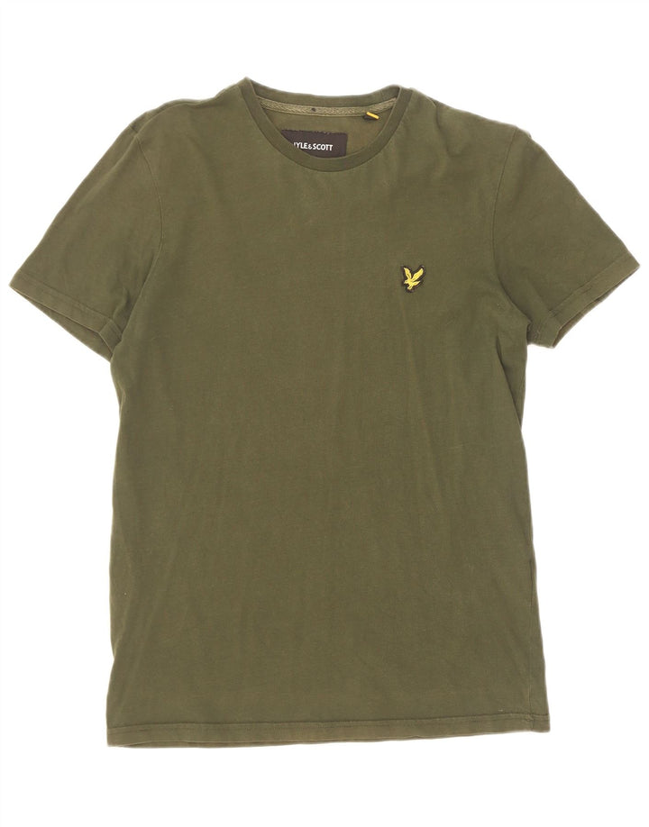 Мужская футболка Lyle & Scott, маленький размер, цвет хаки, хлопок