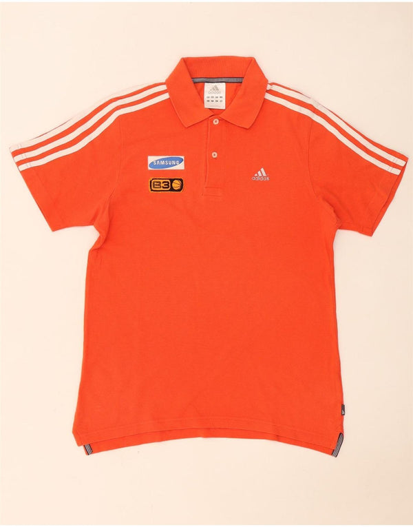 Мужская рубашка поло Adidas, маленькая оранжевая, хлопок