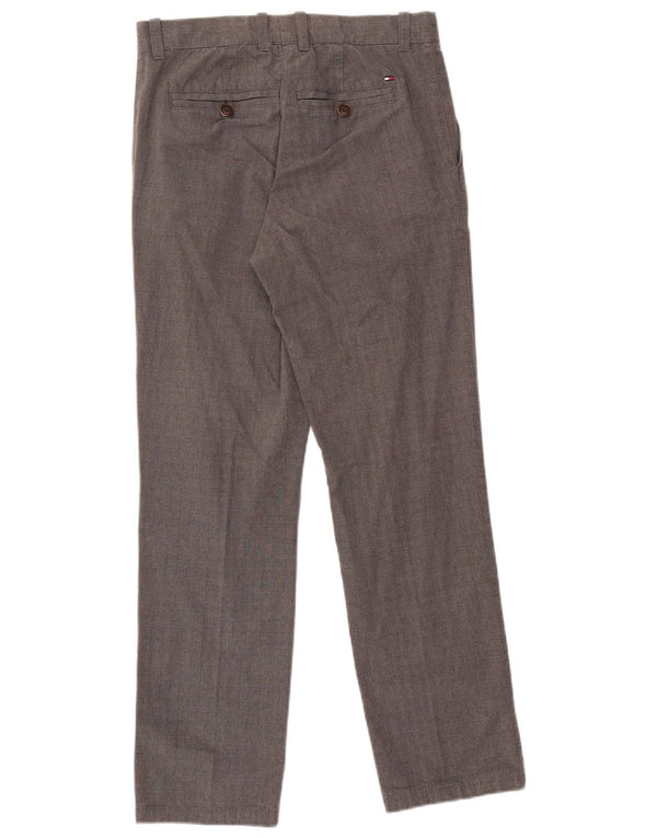 Tommy Hilfiger Mens Straight Chino Trousers W30 L30 Grey Cotton