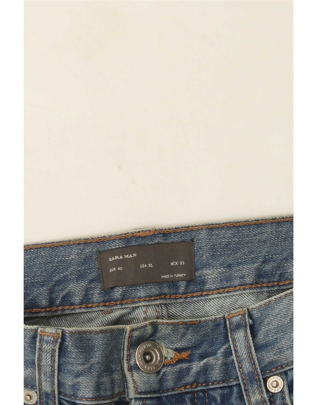 Мужские потертые узкие джинсы Zara EU 40 Medium W31 L28 Синие