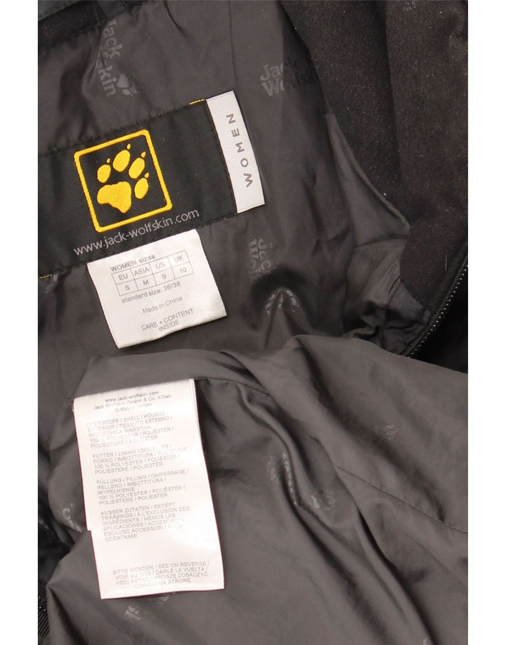 Женское стеганое пальто оверсайз Jack Wolfskin UK 10, маленький черный полиэстер