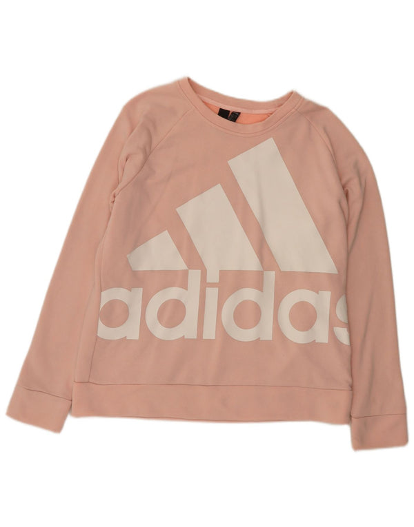 Женский свитер Adidas с рисунком, Великобритания, 20/22 XL, розовый хлопок